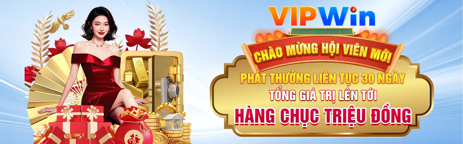chào mừng hội viên mới phát thưởng banner
